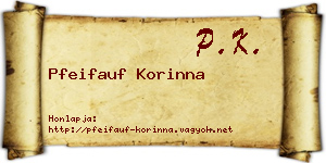 Pfeifauf Korinna névjegykártya